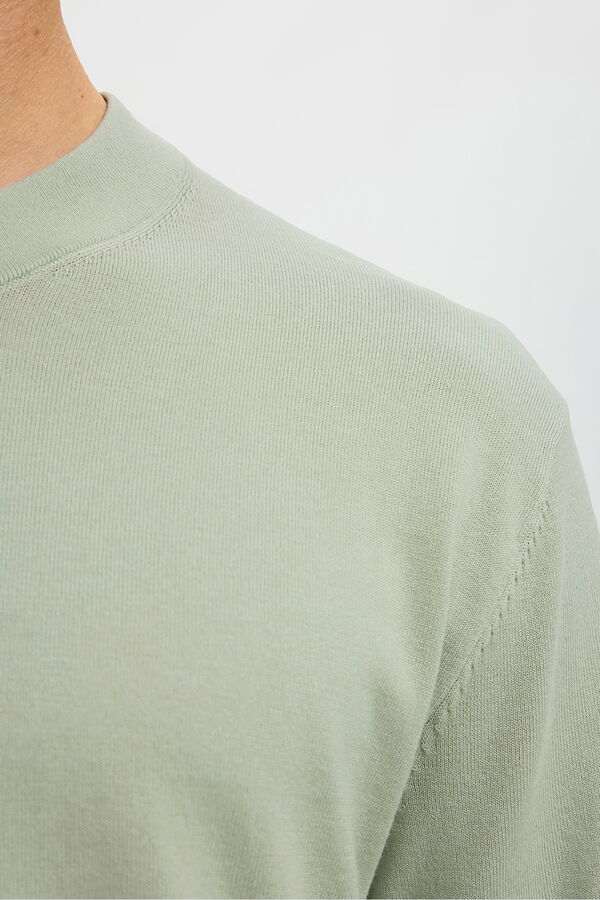 Selected Camisola leve 100% algod&atilde;o org&acirc;nico Verde