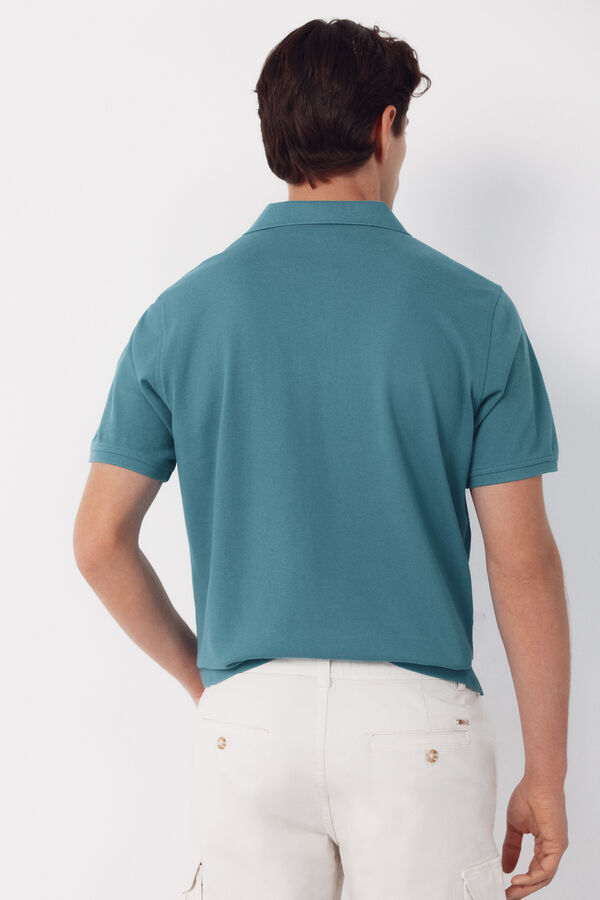 Cortefiel Polo b&aacute;sico piqu&eacute; Verde