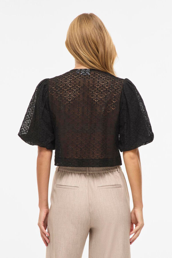 Vila Lace women's bolero jacket Black