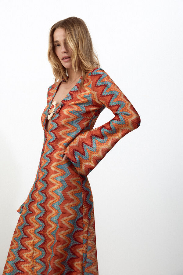 Slowlove Vestido estructura multicolor Multicolor