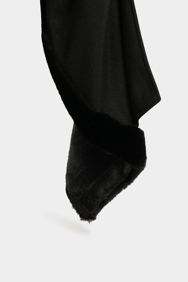 Morgan Cape with faux fur details Black