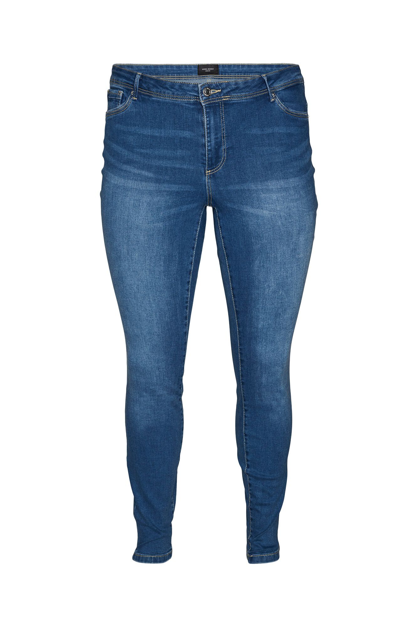 Vero Moda Curve Jeans skinny de cintura m&eacute;dia-alta