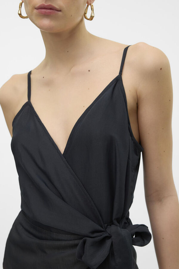 Vero Moda Vestido curto estampado com alças Preto