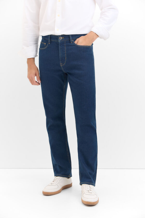 Cortefiel Classic fit dynamic jeans Blue