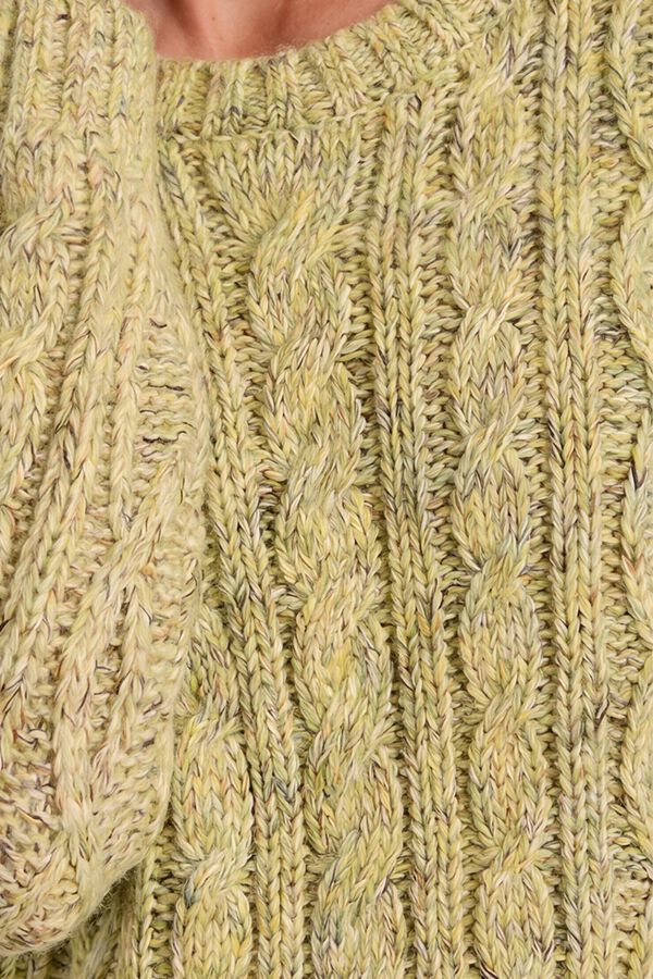 Molly Bracken Camisola em malha tran&ccedil;ada Verde