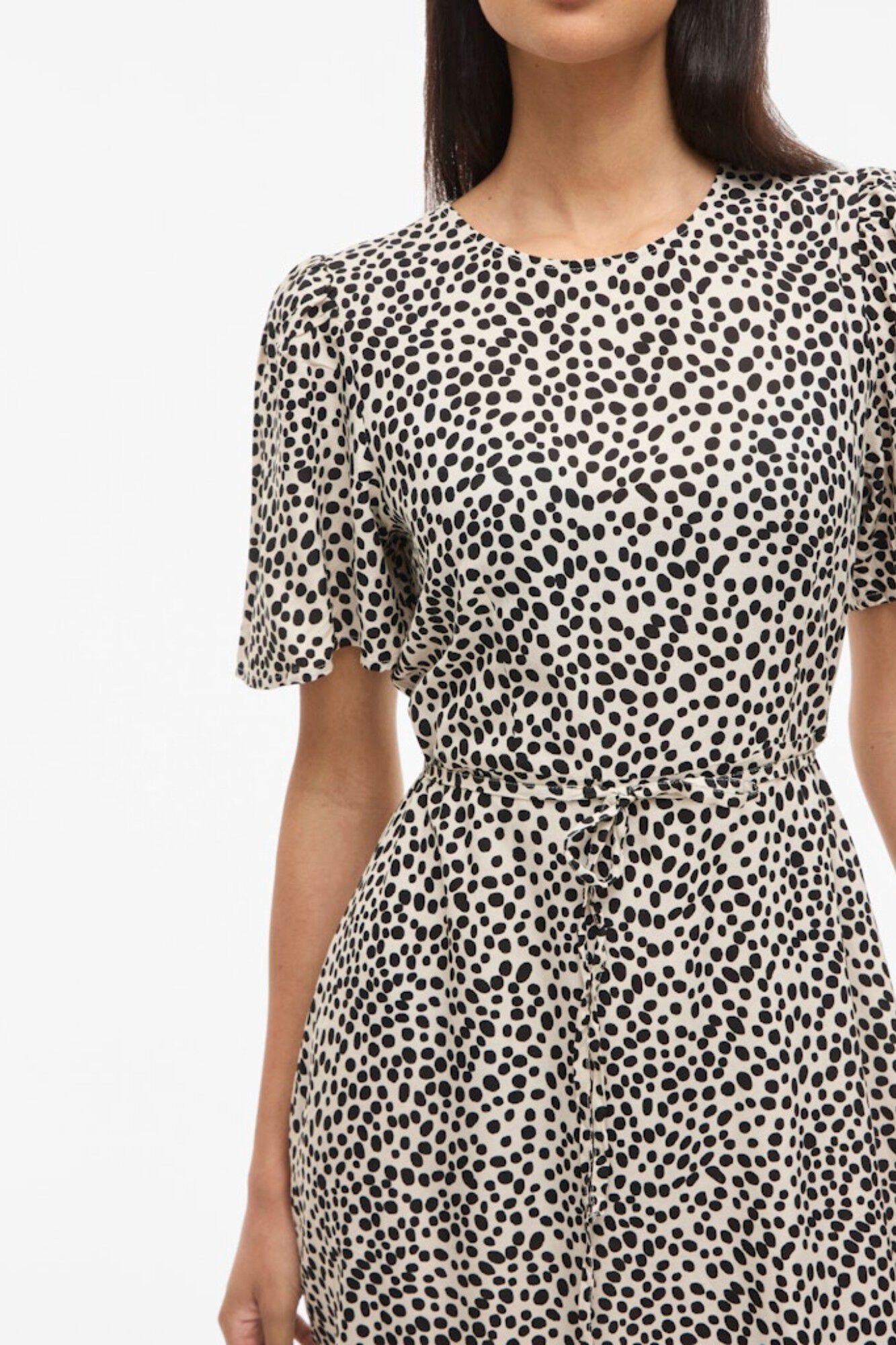 Vila Vestido midi estampado em viscose