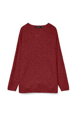 Vero Moda Camisola básica de malha Vermelho