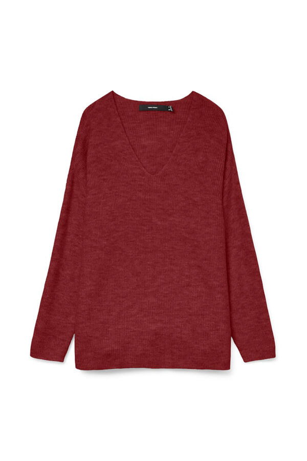 Vero Moda Camisola básica de malha Vermelho