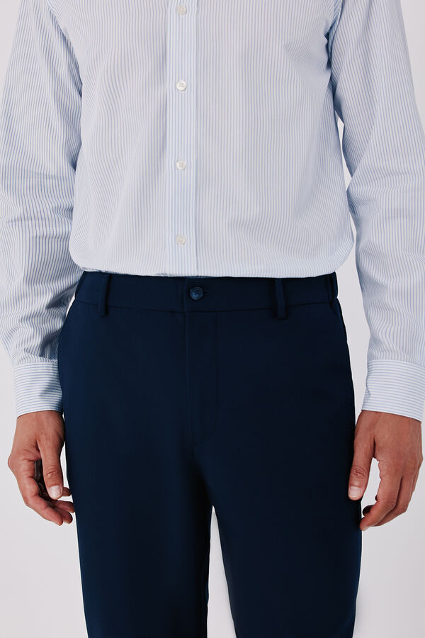 Cortefiel Chino confort gomas tapered Azul marino