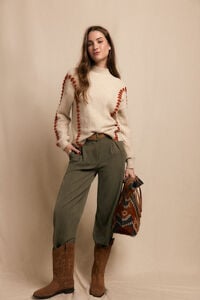 Slowlove Jersey bordado contraste