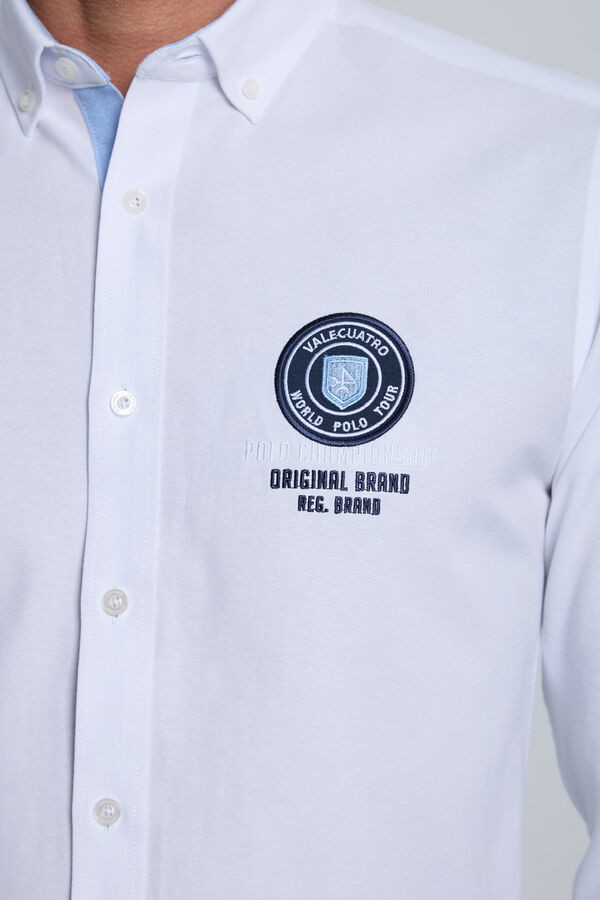 Valecuatro Camisa branca bordada Branco