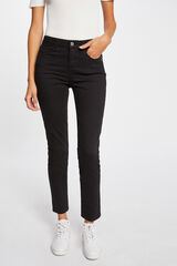 Morgan Pantalón slim talle estándar Negro