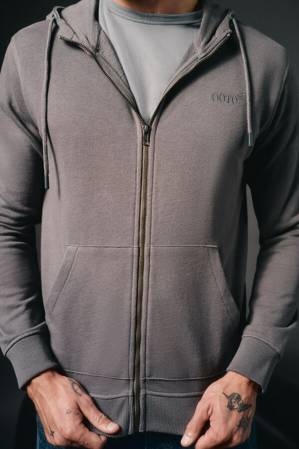 OOTO Sweatshirt com capuz Cinzento