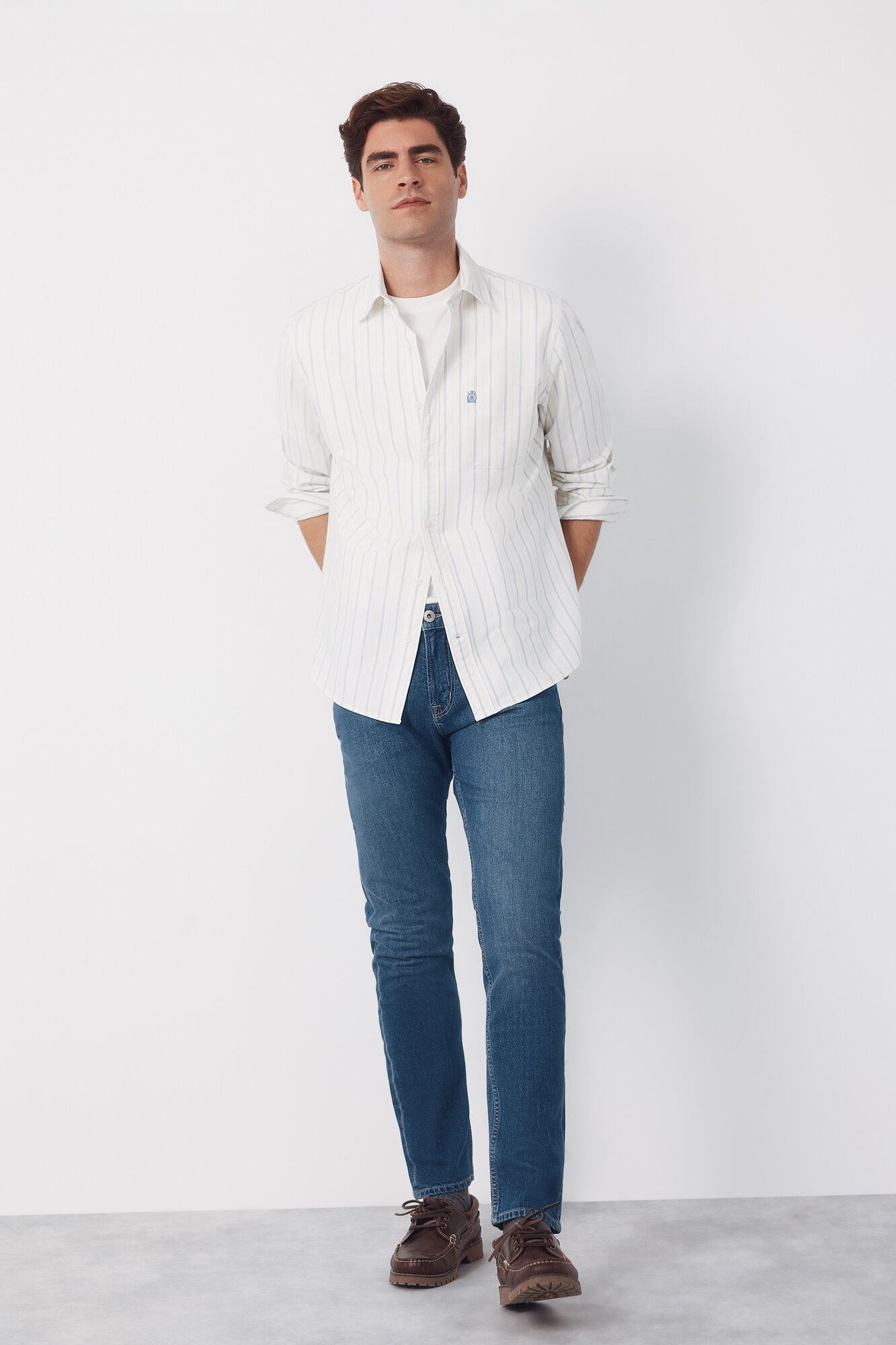 Cortefiel Striped Oxford shirt