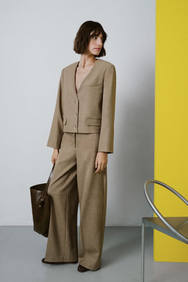 Cortefiel Short jacket Beige