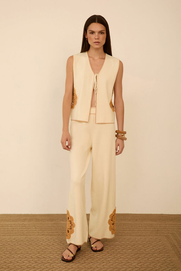 Meisie Colete de malha Tostado