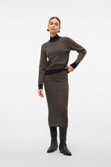 Vero Moda Saia midi de malha  Preto