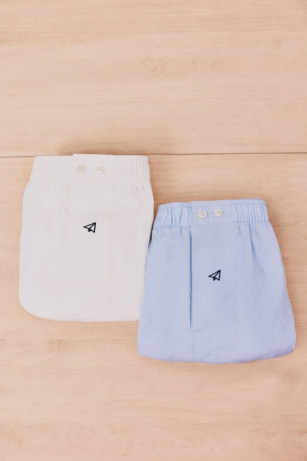 OOTO Pack 2 boxer em tecido Azul