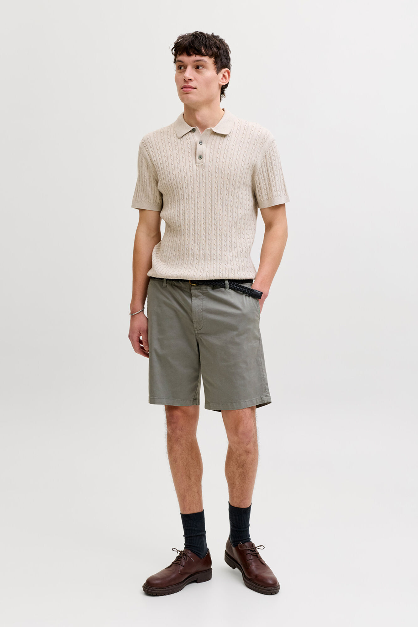 Jack & Jones Bermuda chino em sarja