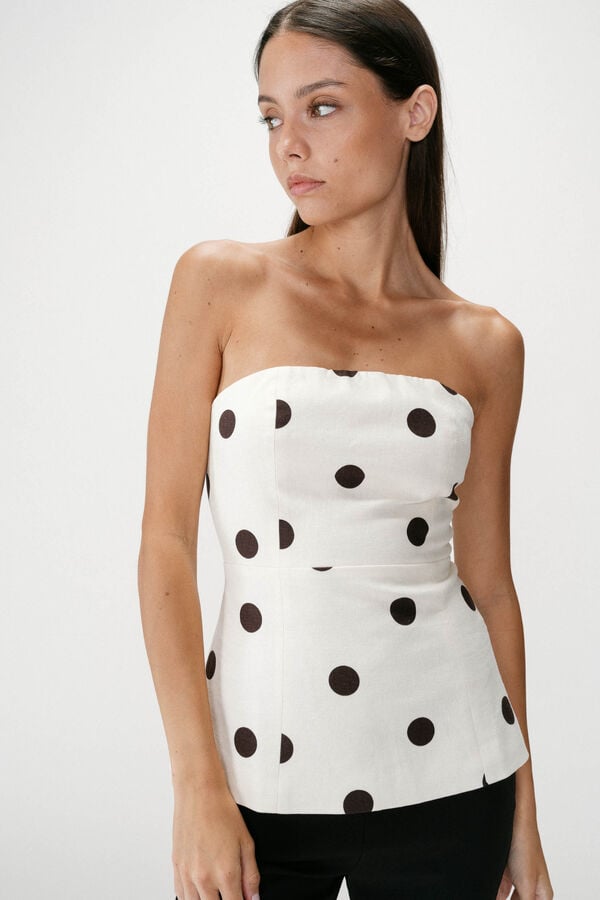 Grace & Mila Top estampado bolinhas Wixie Impress&atilde;o