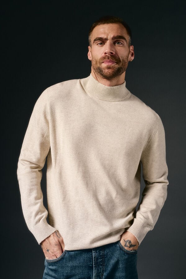 OOTO Jersey cuello perking Beige