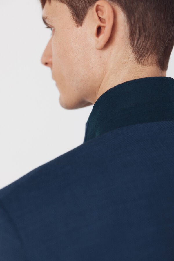 Cortefiel Coolmax bird's eye jacket Blue