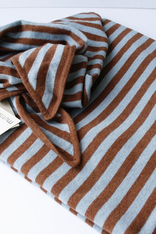 Mutitaa Striped crew neck women's jumper with bandana Multicolour