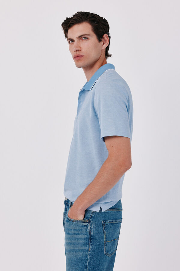Cortefiel Polo oxford piqu&eacute; Azul