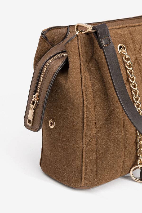 Vilanova Mala City acolchoada com efeito camurça Castanho