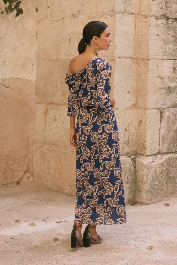 Pol&iacute;n Et Moi Vestido de convidada Saule Azul