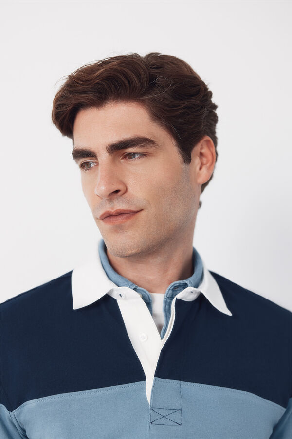 Cortefiel Rugby shirt  Navy