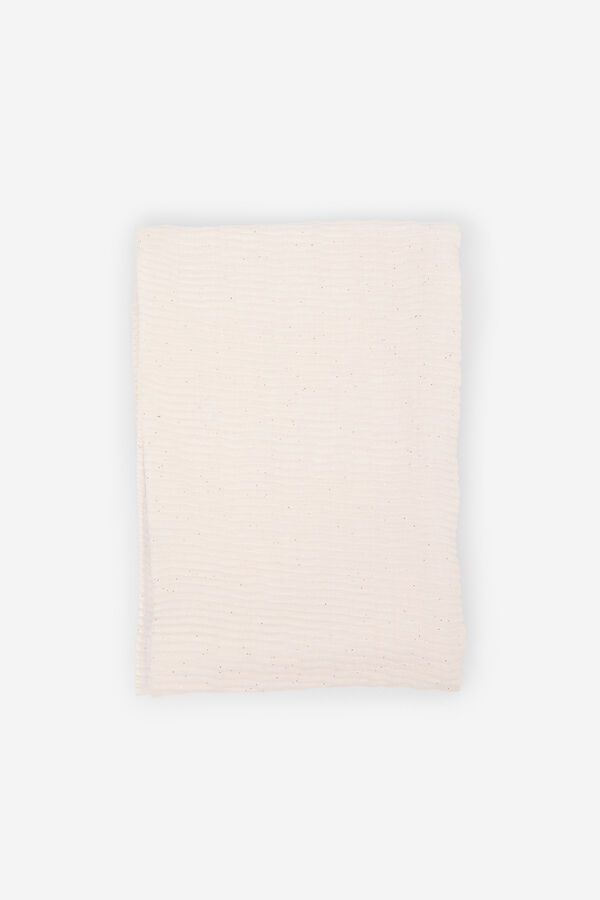 Cortefiel Pleated lurex scarf Pink