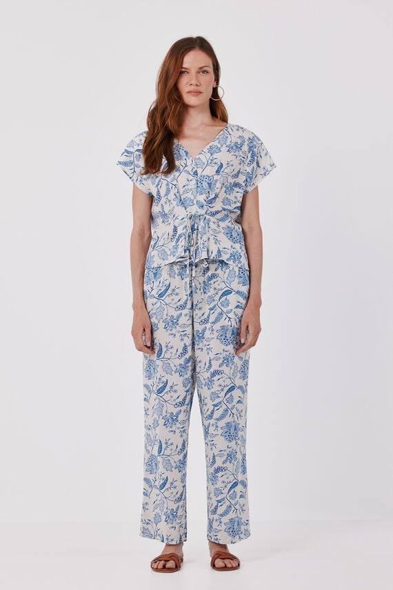 Pantalón fluido estampado