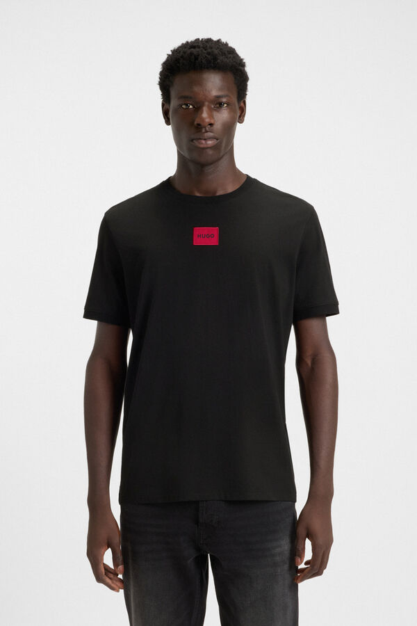 HUGO T-shirt de manga curta Preto