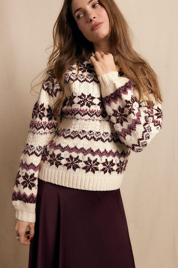 Slowlove Camisola grecas Ecru