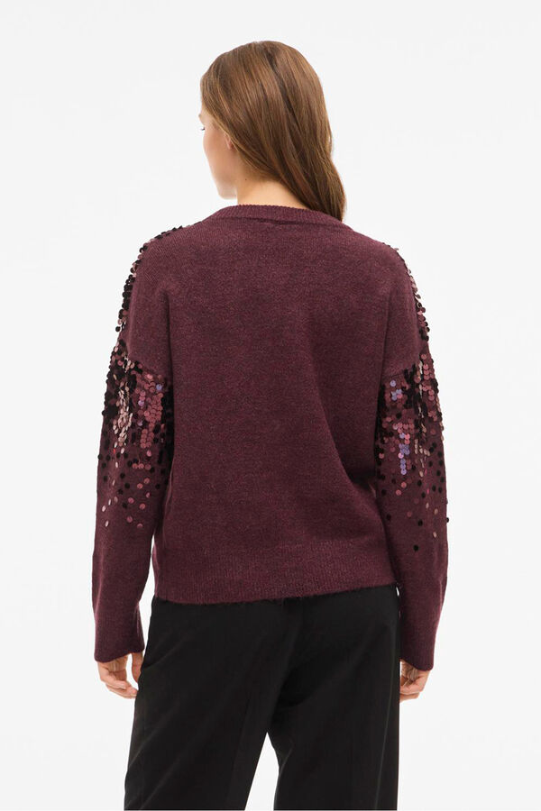 Vila Camisola de malha com malha Roxo