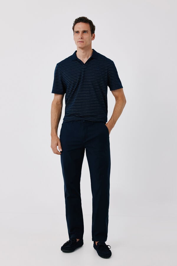 Cortefiel Light regular chinos Navy