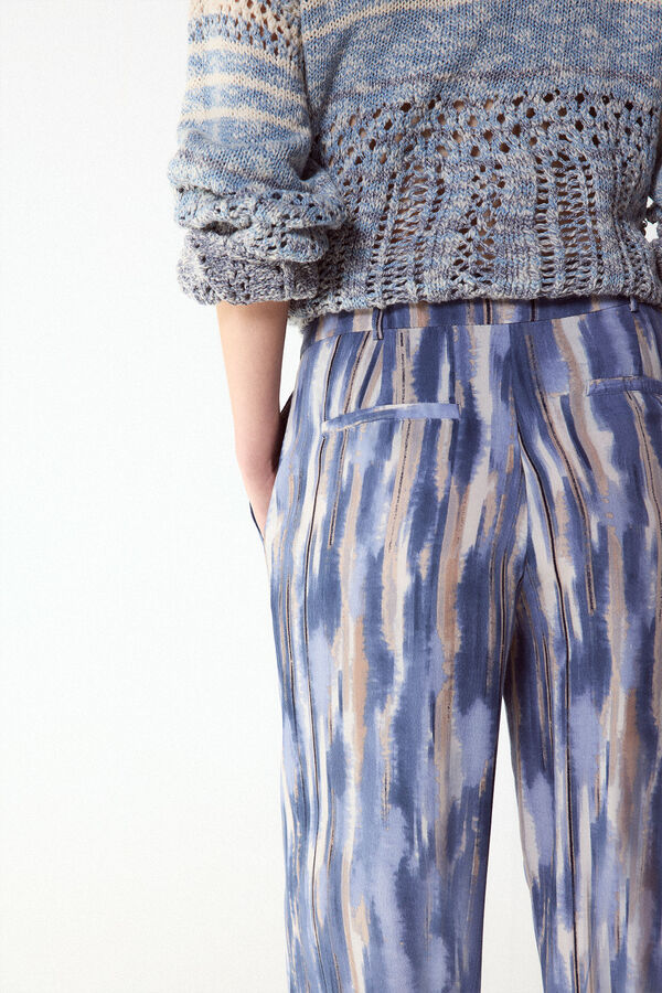 Slowlove Pantal&oacute;n estampado Printed blue