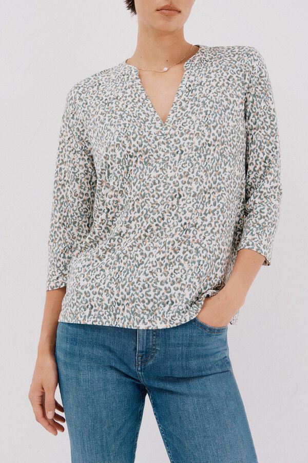 Cortefiel Basic mandarin neckline -shirt Multicolour