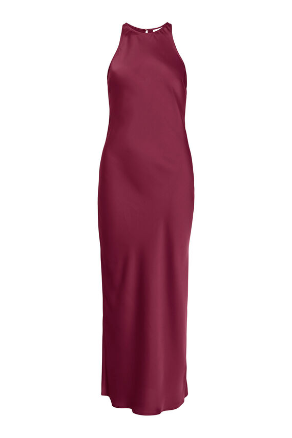 Vestido midi satinado