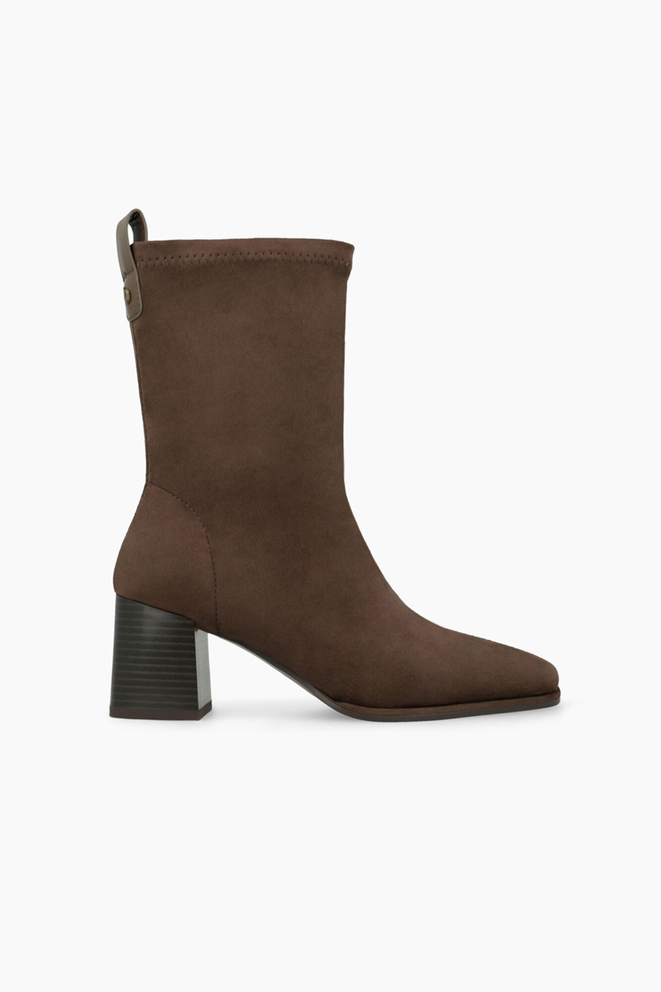 Lodi Botins com efeito couro el&aacute;stico e salto