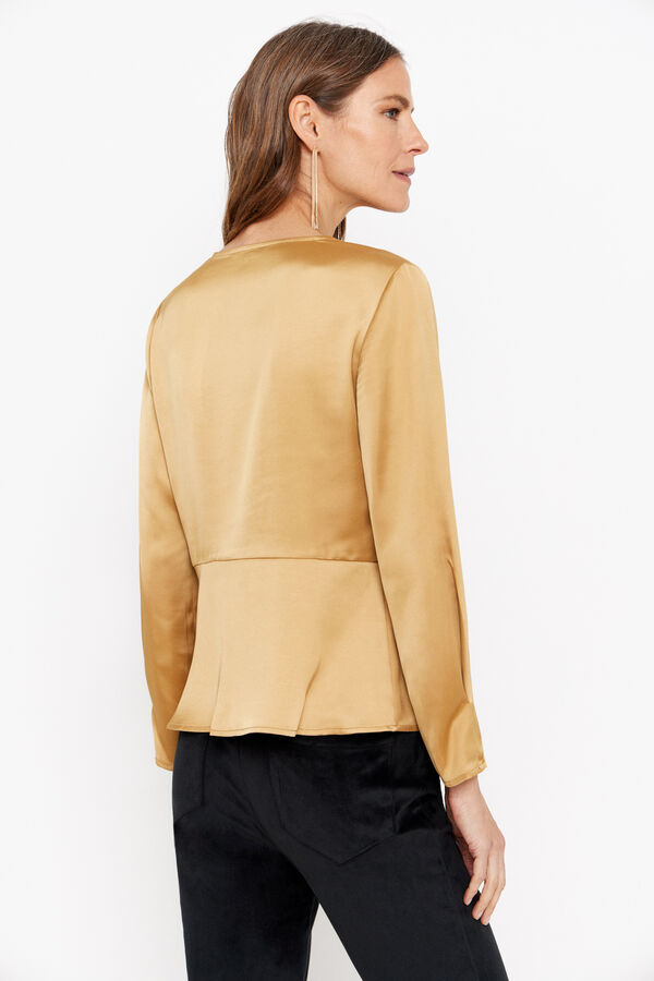 Cortefiel Gold blouse Yellow