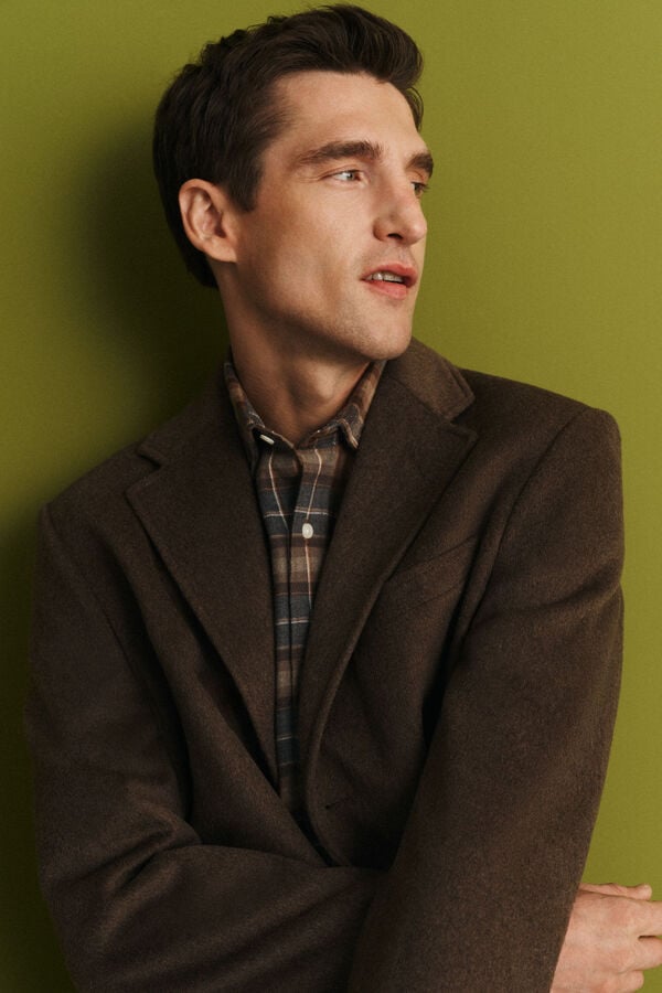 Cortefiel Removable lining coat Camel