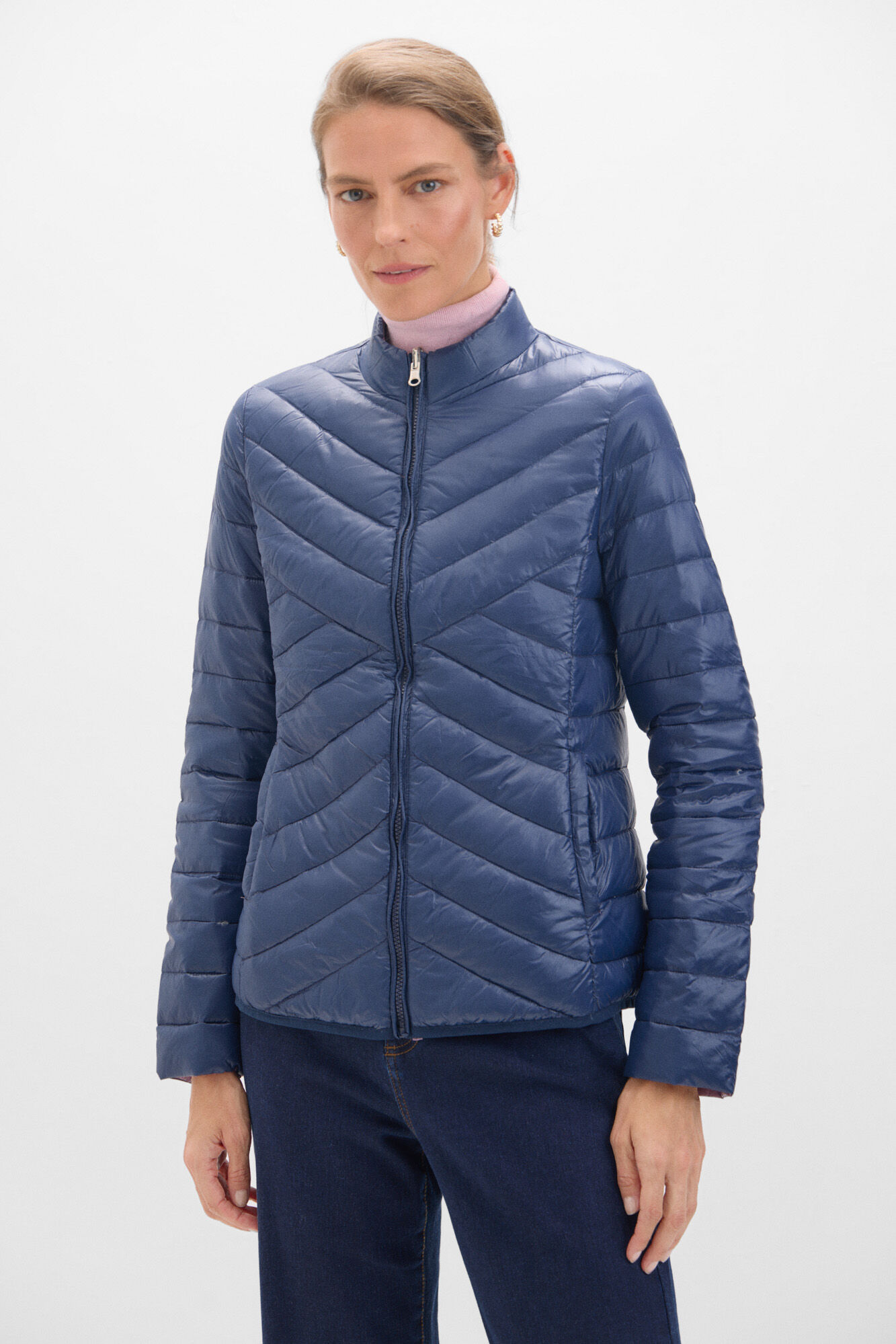 Feathers coming out of jacket shop