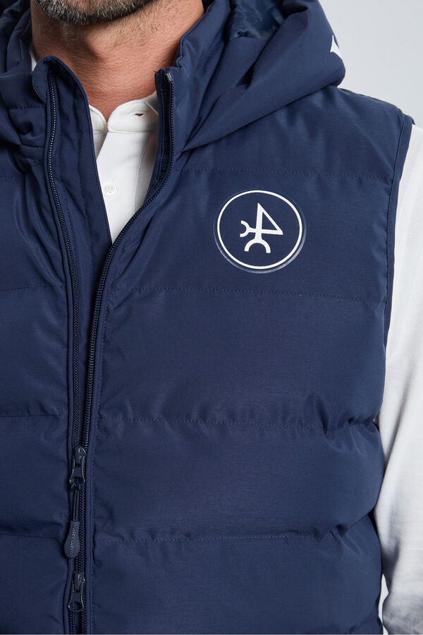 Valecuatro Colete acolchoado com capuz azul marinho Azul