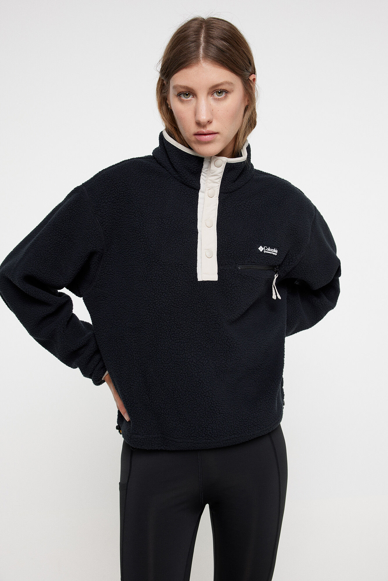 Forro polar best sale negro mujer