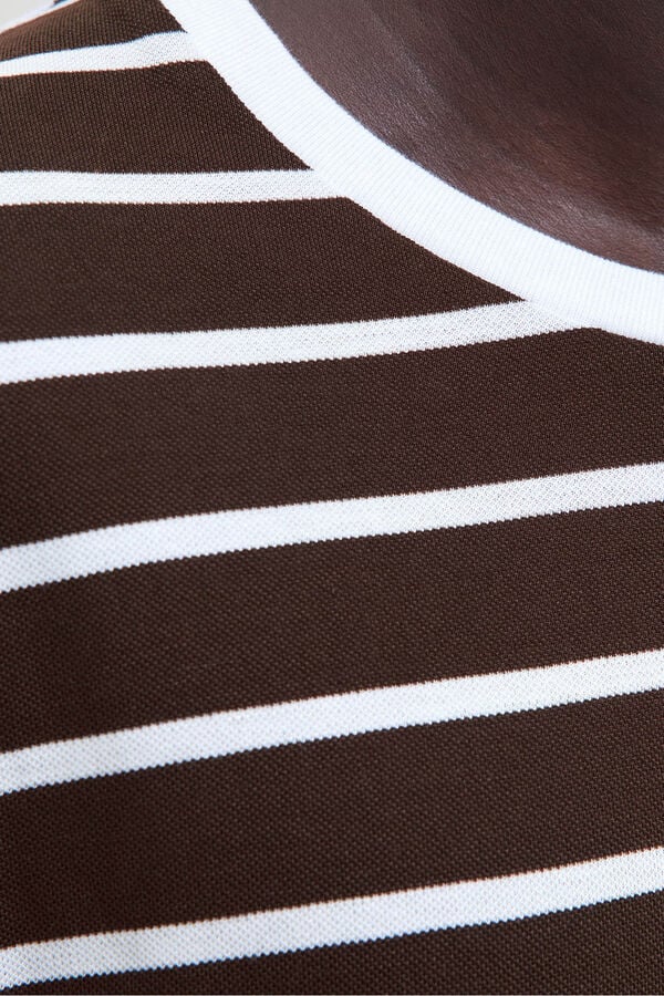 Jack & Jones Striped T-shirt Dark brown