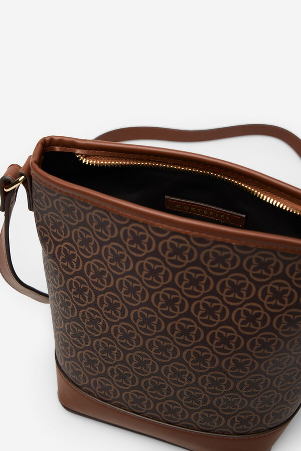 Cortefiel Bucket monogram Printed brown