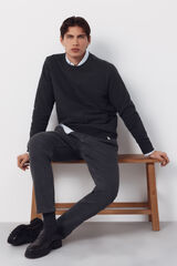 Cortefiel Textured crew neck sweatshirt Grey