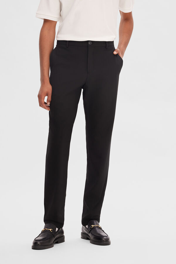 Selected Calça formais slim fit. Preto